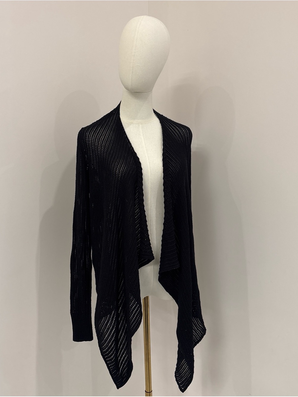 Guess Black Open-Weave Draped Cardigan for Women